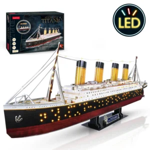 3D Puzzle Latający Holender z LED – Model statku pirackiego
