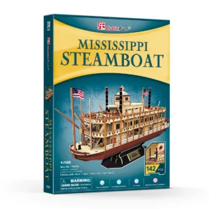 Model 3D Mississippi Steamboat do składania – Zestaw CubicFun