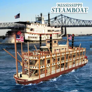 Model 3D Mississippi Steamboat do składania – Zestaw CubicFun