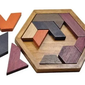 Drewniane puzzle edukacyjne - Tangram dla dzieci i dorosłych