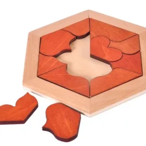 Drewniane puzzle edukacyjne - Tangram dla dzieci i dorosłych