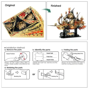 Piececool 3D Puzzle: Zbuduj Metalowy Statek Samurai!