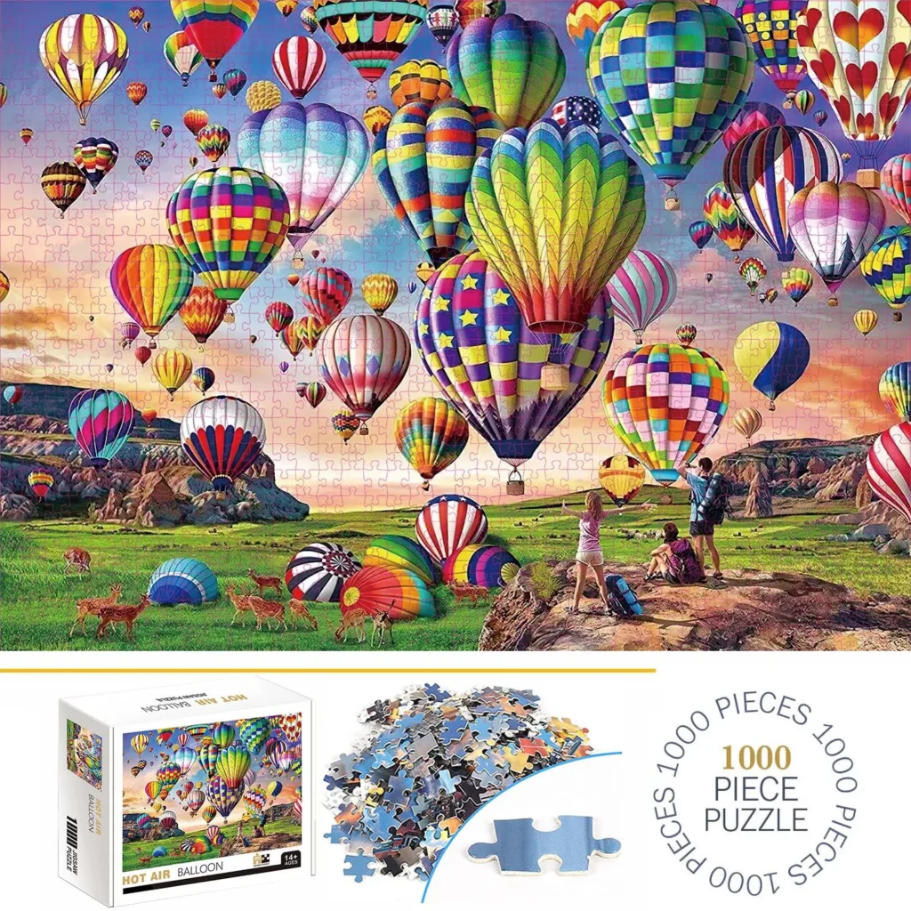 Puzzle 1000 sztuk - Balony na gorące powietrze, zabawa i edukacja!