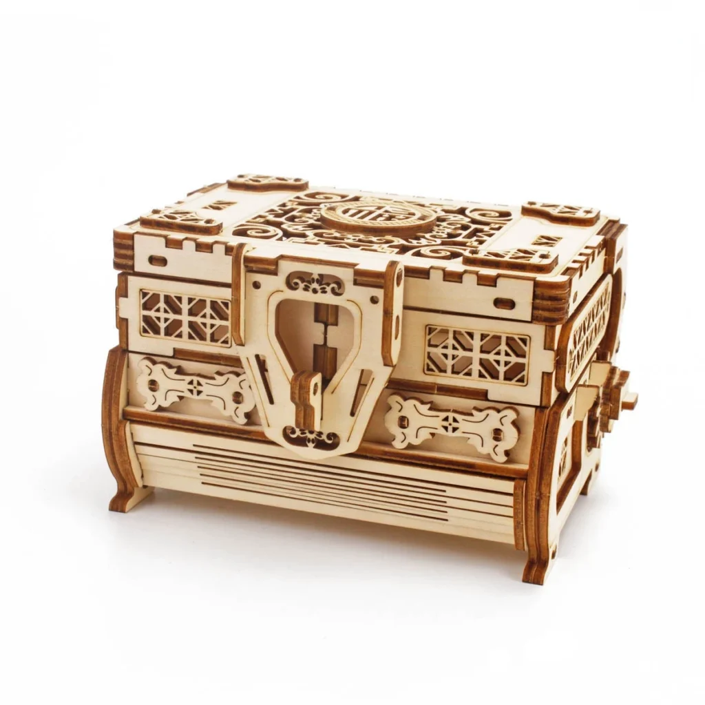 3D Drewniane Puzzle: Zbuduj Swoje Własne Pudełko Biżuterii DIY