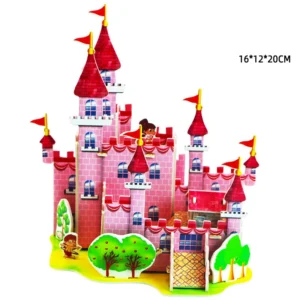 Zabawki edukacyjne: 3D Kartonowe Puzzle – Willa i Zamek dla dzieci