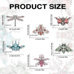 Metalowe puzzle 3D - Broszki z owadami do składania DIY
