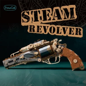 Steam Revolver DIY 3D Puzzle – Kreatywny Prezent dla Dzieci