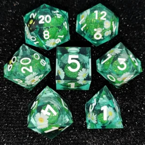 Kości D&D z płynem i piaskiem - idealne do Twoich sesji RPG!