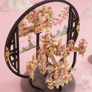 Piececool 3D Metalowe Puzzle Peachblossom Eifand – Model DIY dla Nastolatków