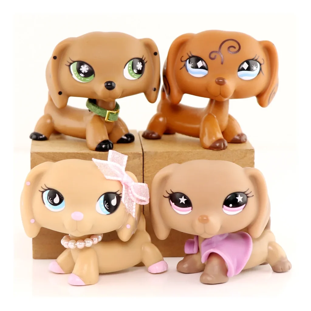 Zestaw 4 Pacynki Littlest Pet Shop – Uroczy Jamnik z Akcesoriami
