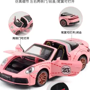 Porsche 911 Targa 4S – Aluminiowy model samochodu 1:32