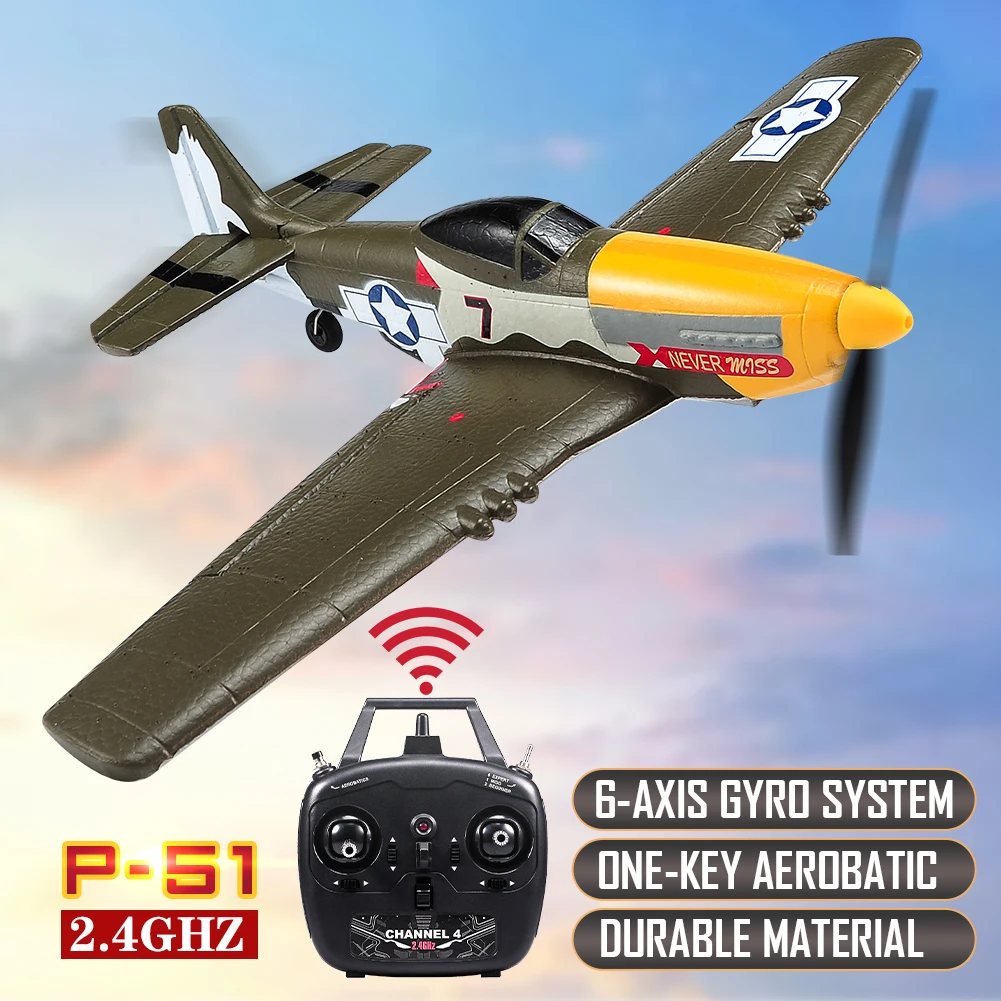 P51 Mustang RC - Zdalnie Sterowany Myśliwiec Akrobacyjny 6-osiowy