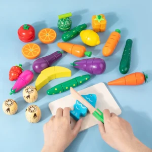 Zabawki edukacyjne Montessori - cięcie owoców i warzyw magnetycznych