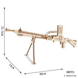 Drewniana układanka 3D PPSH41 – edukacyjna zabawa dla dzieci