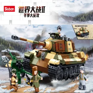 Zestaw klocków Sluban: Czołg Tiger King 930 elementów WWII