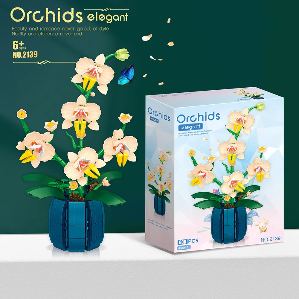 Elegancka orchidea z klocków – idealny prezent i dekoracja do domu