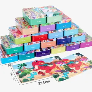 Puzzle edukacyjne dla dzieci – pojazdy, zwierzęta, dinozaury 60 szt.