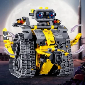 Zdalnie sterowany robot 3w1: Koparka, Spychacz, Wyścigówka!