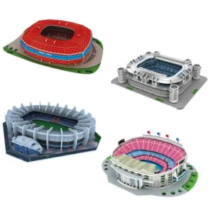 Miniaturowe stadionki piłkarskie DIY – kreatywne puzzle 3D