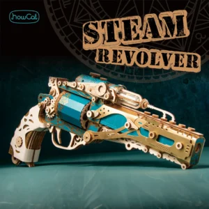 Steam Revolver DIY 3D Puzzle – Kreatywny Prezent dla Dzieci