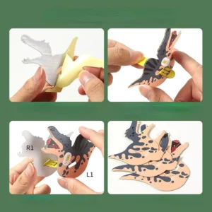Jurajski dinozaur – edukacyjne puzzle papierowe dla dzieci