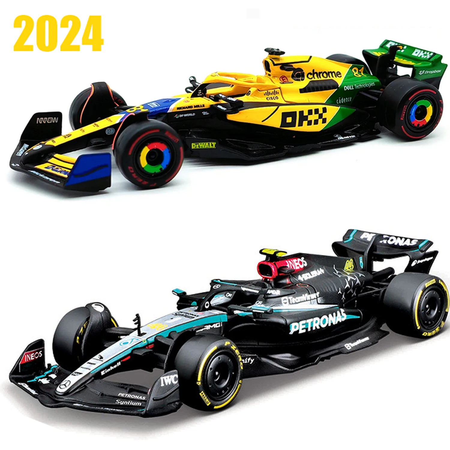 Model F1 2024: Mercedes-AMG Petronas W15 Hamilton & Russell 1:43