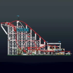 Kreatywny zestaw klocków Mold King - Roller Coaster z napędem