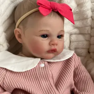 Ręcznie robiona laleczka Reborn 19 cali z malowanymi włosami