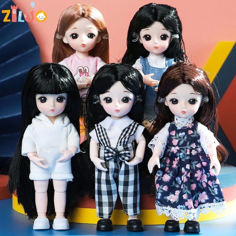 Zestaw 5 Lalki BJD 16 cm – Stylowe, Ruchome, Urocze
