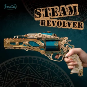 Steam Revolver DIY 3D Puzzle – Kreatywny Prezent dla Dzieci
