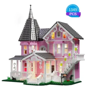 Różowy Pałac Coralines – Zestaw Klocków 1349 PCS na Prezent