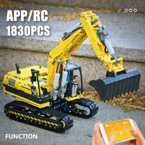 Zmotoryzowana koparka MOLD KING 13112 – Zabawka RC z aplikacją i pilotem
