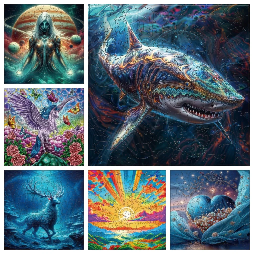 Unikalne Artystyczne Puzzle Zwierząt - Zafascynuj się Sztuką!