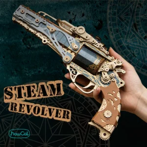 Steam Revolver DIY 3D Puzzle – Kreatywny Prezent dla Dzieci