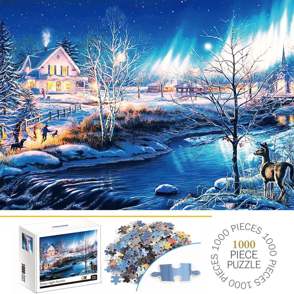Śniegowa Noc Aurora – 1000 elementów dla całej rodziny!