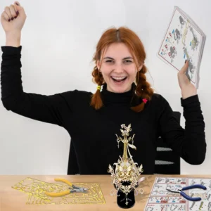 Zestaw do budowania metalowego pianina w chińskim stylu 3D