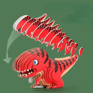 Jurajski dinozaur – edukacyjne puzzle papierowe dla dzieci