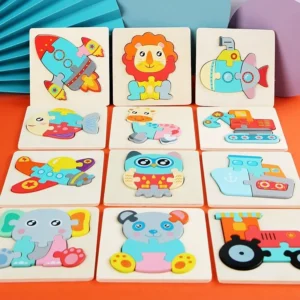 Drewniane puzzle 3D dla dzieci – rozwój przez zabawę!