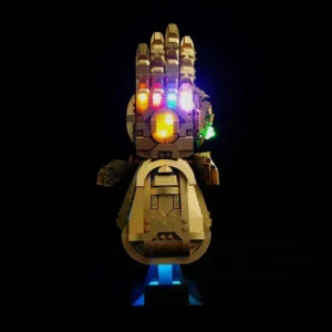 Miniso Marvel Thanos Rękawica Nieskończoności - Zestaw LED z Klocków