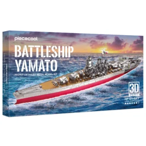 Piececool 3D Puzzle Metalowe – Model Pancernika Yamato DIY dla Nastolatków