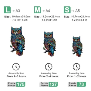 Sowa 3D - Personalizowane Puzzle, Idealny Prezent i Gra Edukacyjna
