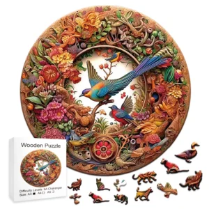 Unikalne drewniane puzzle z motywem zwierząt – idealny prezent!