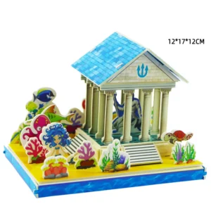 Zabawki edukacyjne: 3D Kartonowe Puzzle – Willa i Zamek dla dzieci
