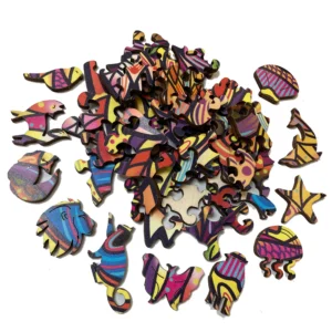 Zabawne i kolorowe drewniane puzzle z ptakami i zwierzętami 3D!