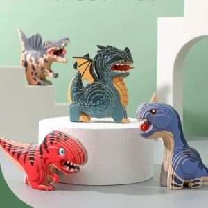 Jurajski dinozaur – edukacyjne puzzle papierowe dla dzieci