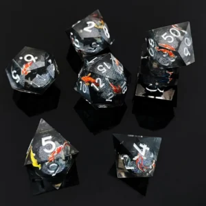 Kości D&D z płynem i piaskiem - idealne do Twoich sesji RPG!