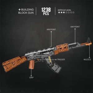 Model AK47 z klocków – idealny prezent DIY dla małego wojownika!