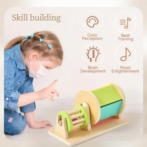 Drewniany bębenek Montessori – zabawa, muzyka i rozwój dziecka