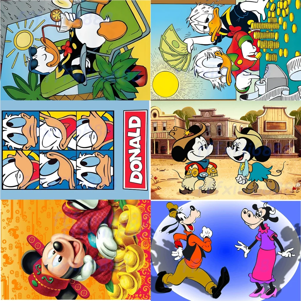 Disney Układanka Drewniana: Mickey, Donald, Goofy – Limitowana Edycja