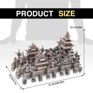 Metalowy Model Sky Royal Palace – 3D Puzzle DIY z 620 elementów
